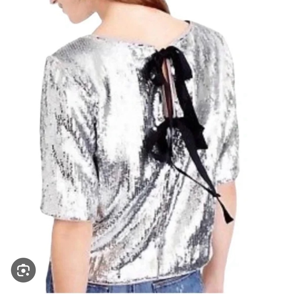 J Crew silver sequins
